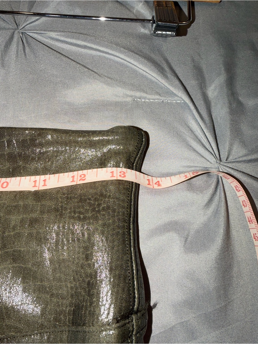 SPANX Olive Metallic Leggings with Black Inner Lining. EUC - Picture 5 of 6